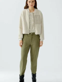 Oui Jacken & Westen<Damen Blouson beige uni