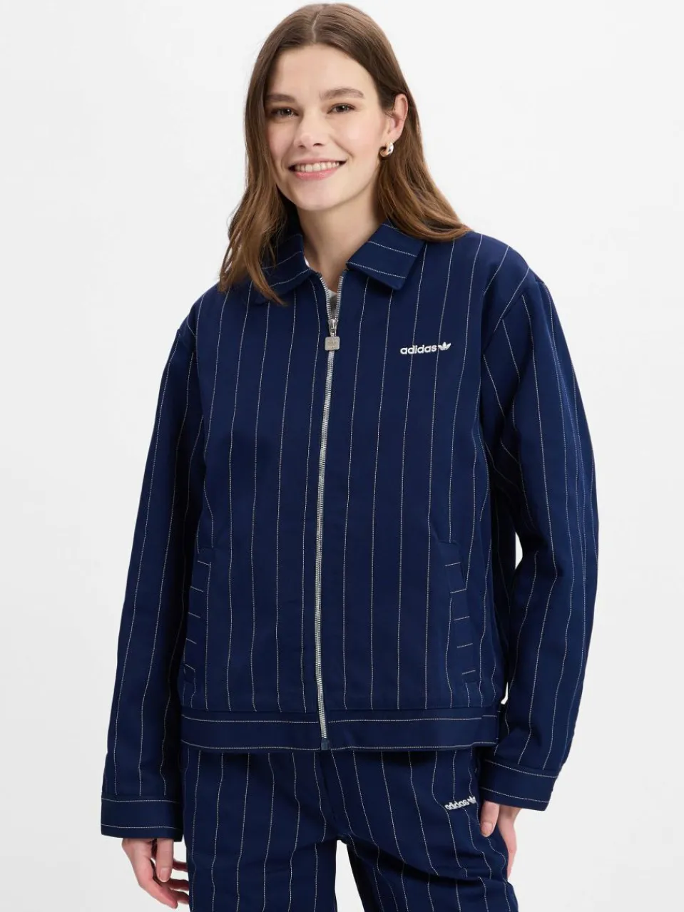 Damen adidas Originals Jacken & Westen>Damen Blouson - Pinstripe Jacket