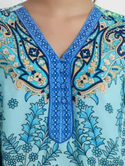 Vicci Germany Blusen<Damen Bluse blau gemustert