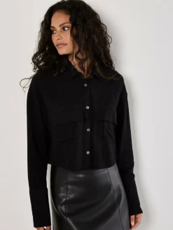 Apricot Blusen<Damen Bluse schwarz uni