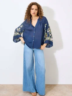 Damen Apricot Blusen><noscript><img width=