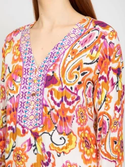 Vicci Germany Blusen<Damen Bluse orange gemustert