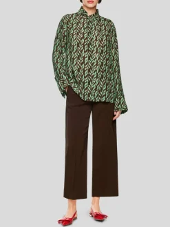 Marc Cain Blusen<Damen Bluse braun gemustert