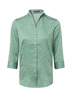 Franco Callegari Blusen<Damen Bluse grün weiß gemustert