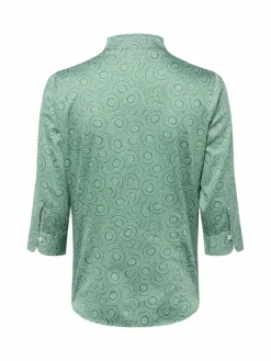 Franco Callegari Blusen<Damen Bluse grün weiß gemustert