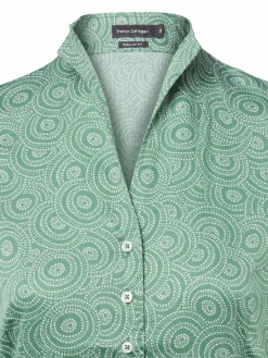 Franco Callegari Blusen<Damen Bluse grün weiß gemustert