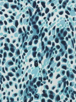 Olsen Blusen<Damen Bluse blau bedruckt