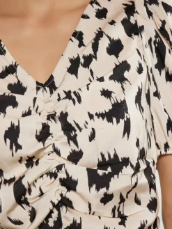 Faina Blusen<Damen Bluse beige gemustert