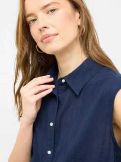 Mustang Blusen<Damen Bluse marine uni