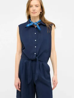 Mustang Blusen<Damen Bluse marine uni