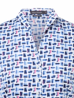 Franco Callegari Blusen<Damen Bluse marine weiß gemustert