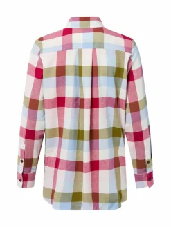 Marie Lund Blusen<Damen Bluse bordeaux mehrfarbig kariert