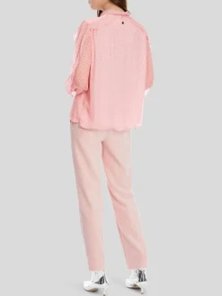 Marc Cain Blusen<Damen Bluse rosa gemustert