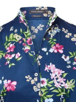 Franco Callegari Blusen<Damen Bluse indigo mehrfarbig gemustert