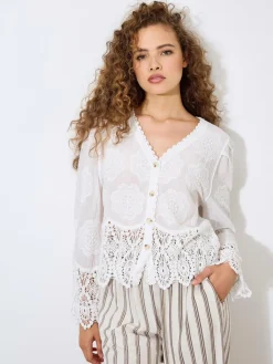 Damen Apricot Blusen>Damen Bluse