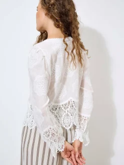 Damen Apricot Blusen>Damen Bluse