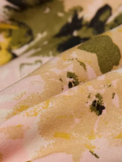 zero Blusen<Damen Bluse rosa gelb gemustert