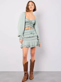 Apricot Blusen<Damen Bluse mint uni