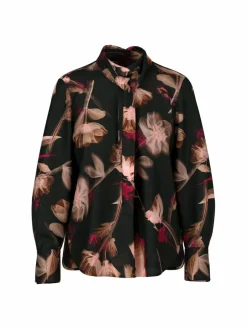 Marc Cain Blusen<Damen Bluse schwarz gemustert