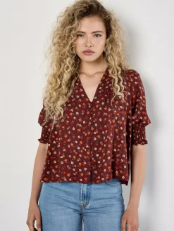 Damen Apricot Blusen>Damen Bluse