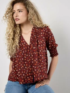 Damen Apricot Blusen><noscript><img width=