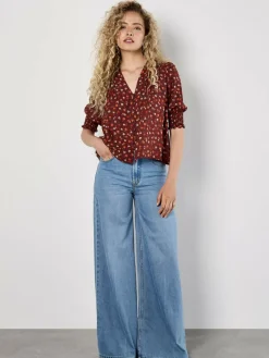 Damen Apricot Blusen><noscript><img width=