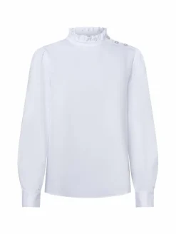 Rich & Royal Blusen<Damen Bluse weiß uni