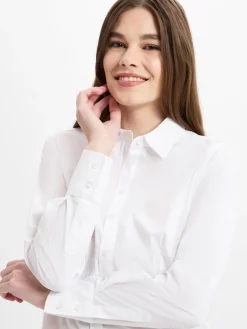 Marie Lund Blusen<Damen Bluse weiß uni