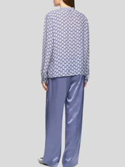 Marc Cain Blusen<Damen Bluse lila gemustert