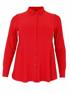 YOEK Blusen<Damen Bluse rot uni