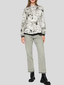 Marc Cain Blusen<Damen Bluse beige gemustert