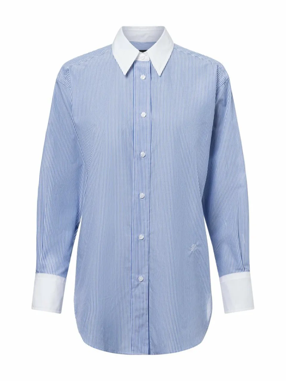 BOSS Blusen<Damen Bluse - Badina hellblau weiß gestreift