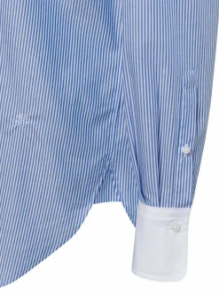 BOSS Blusen<Damen Bluse - Badina hellblau weiß gestreift