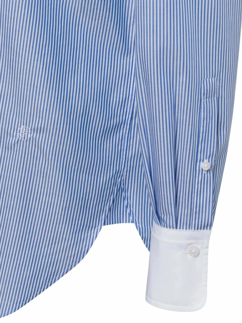 BOSS Blusen<Damen Bluse - Badina hellblau weiß gestreift