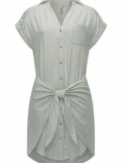 Ragwear Kleider<Damen Blusenkleid - Bahaya Stripe grün gestreift