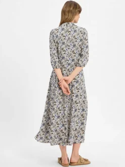 soyaconcept® Kleider<Damen Blusenkleid - SC-Samea 3 weiß mehrfarbig gemustert