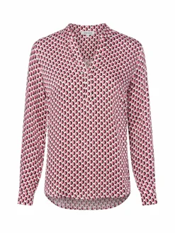 More & More Blusen<Damen Blusenshirt pink weiß gemustert