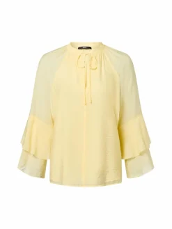 zero Blusen<Damen Blusenshirt zitrone uni