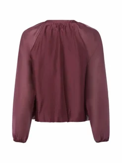 comma casual identity Blusen<Damen Blusenshirt bordeaux uni