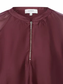 comma casual identity Blusen<Damen Blusenshirt bordeaux uni