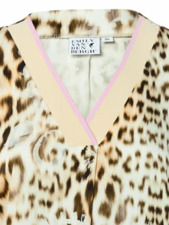 Emily van den Bergh Blusen<Damen Blusenshirt beige braun gemustert