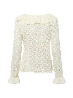 zero Blusen<Damen Blusenshirt ecru uni