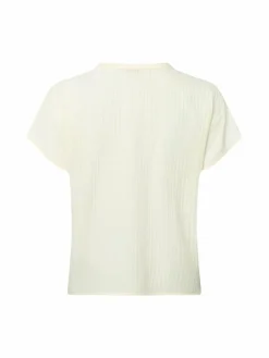 zero Blusen<Damen Blusenshirt ecru strukturiert