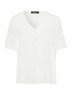 Frank Walder Blusen<Damen Blusenshirt ecru weiß uni