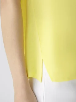 Oui Blusen<Damen Blusenshirt gelb uni