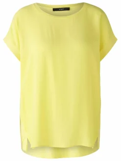 Oui Blusen<Damen Blusenshirt gelb uni
