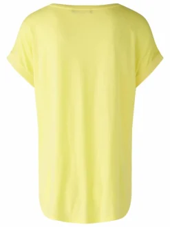 Oui Blusen<Damen Blusenshirt gelb uni