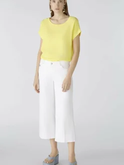 Oui Blusen<Damen Blusenshirt gelb uni