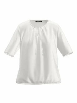 Frank Walder Blusen<Damen Blusenshirt ecru weiß uni