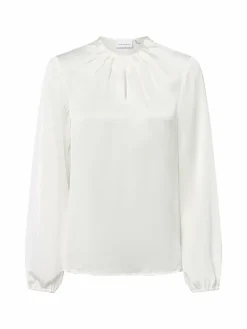 comma Blusen<Damen Blusenshirt ecru uni